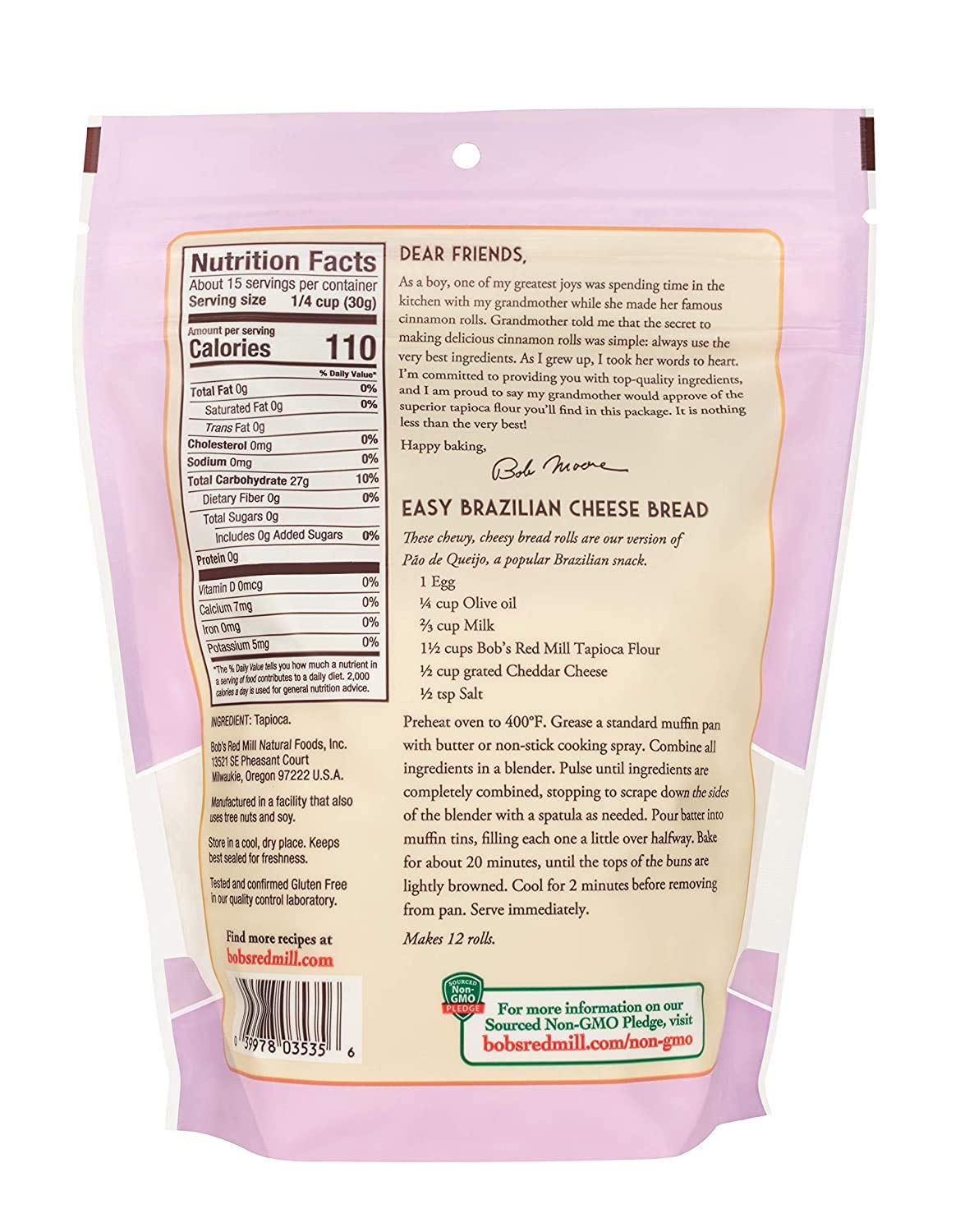 Bob'S Red Mill Finely Ground Tapioca Flour 16 Ounce (Pack Of 2)