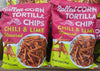 Trader Joe Rolled Corn Tortilla Chips Chili & Lime Flavored 9oz 255g (Two Bags)