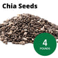 Cereausly Organic Black Chia Seeds In Bulk | 4 Lb | Non-Gmo | Kosher | Gluten-Free | Vegan