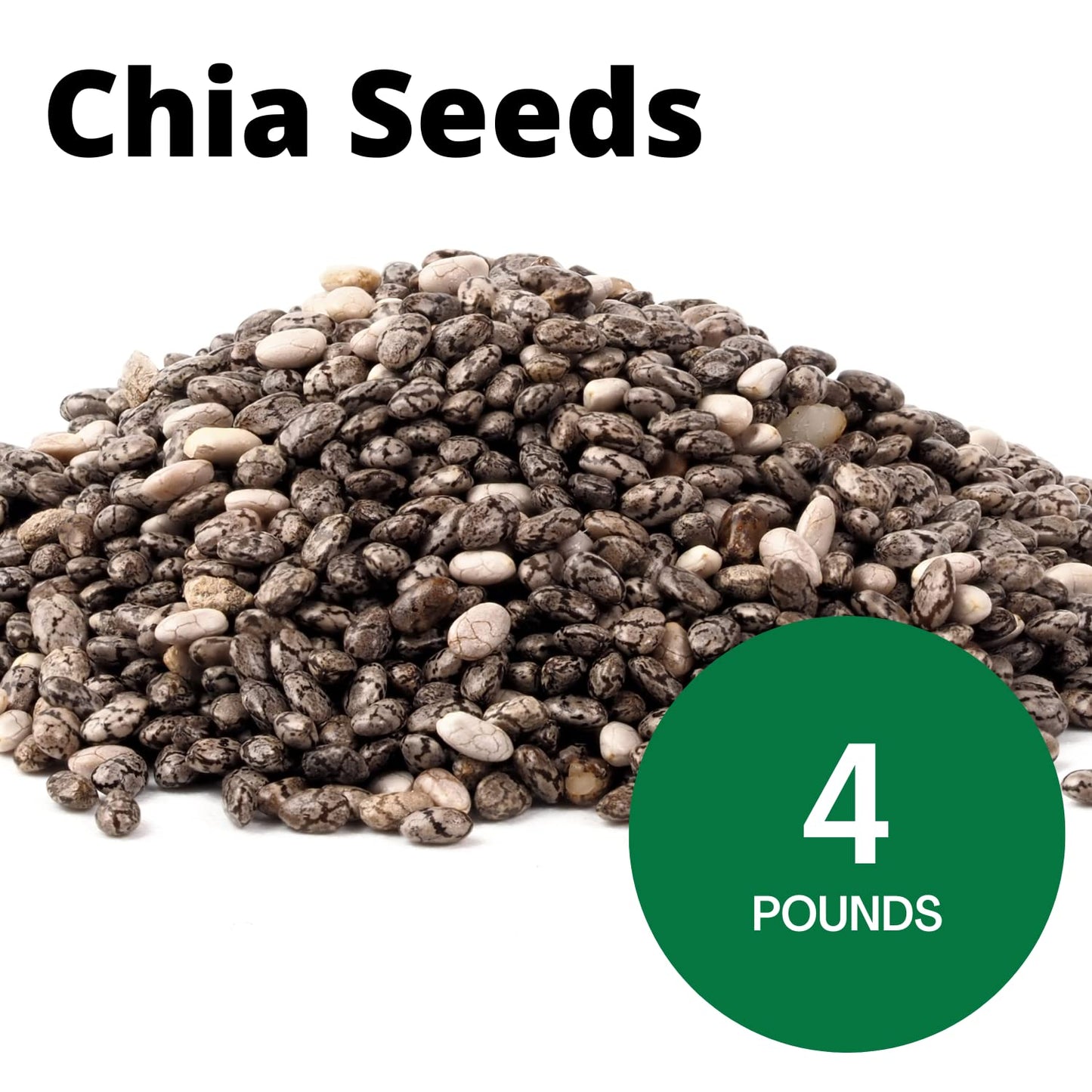 Cereausly Organic Black Chia Seeds In Bulk | 4 Lb | Non-Gmo | Kosher | Gluten-Free | Vegan