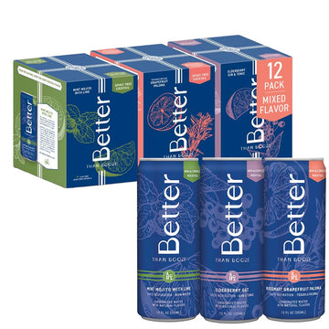 Better Than Booze Non-Alcoholic Mocktails | 12 Pack | Alcohol Alternative Beverages | Enjoy Refreshing Drink Moments