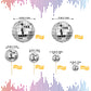 28 Pcs Disco Ball Cake Toppers Disco Ball Cake Decorations 70'S Disco Cake Centerpiece Decor Disco Theme Cake Picks For Table De