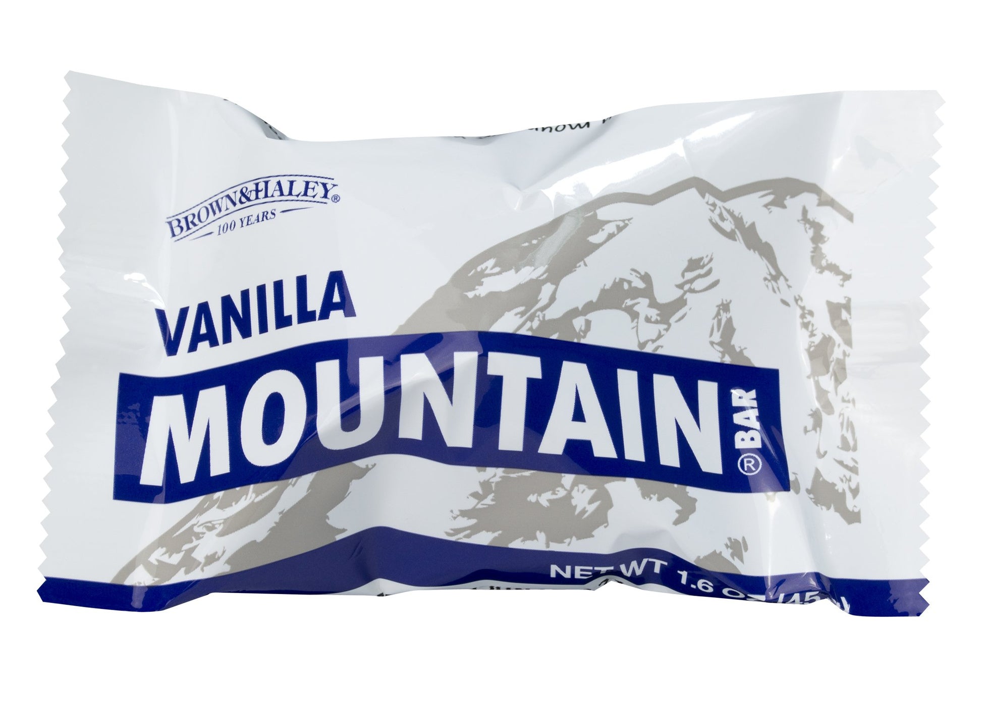 Brown & Haley Vanilla Mountain Bar - Chocolate Candy With Peanuts And Creamy Vanilla Center - Individually Wrapped Candy - Bite Size Chocolate Bars With Peanut Pieces - Case Of 15-1.6 Oz