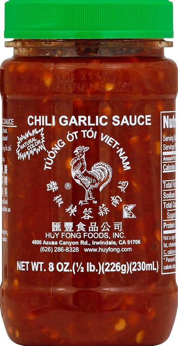 Chili Garlic Sauce, 8 oz (1 Pack) - Premium Spicy and Flavorful Asian Condiment, Ideal for Cooking, Dipping, and Enhancing Dishe