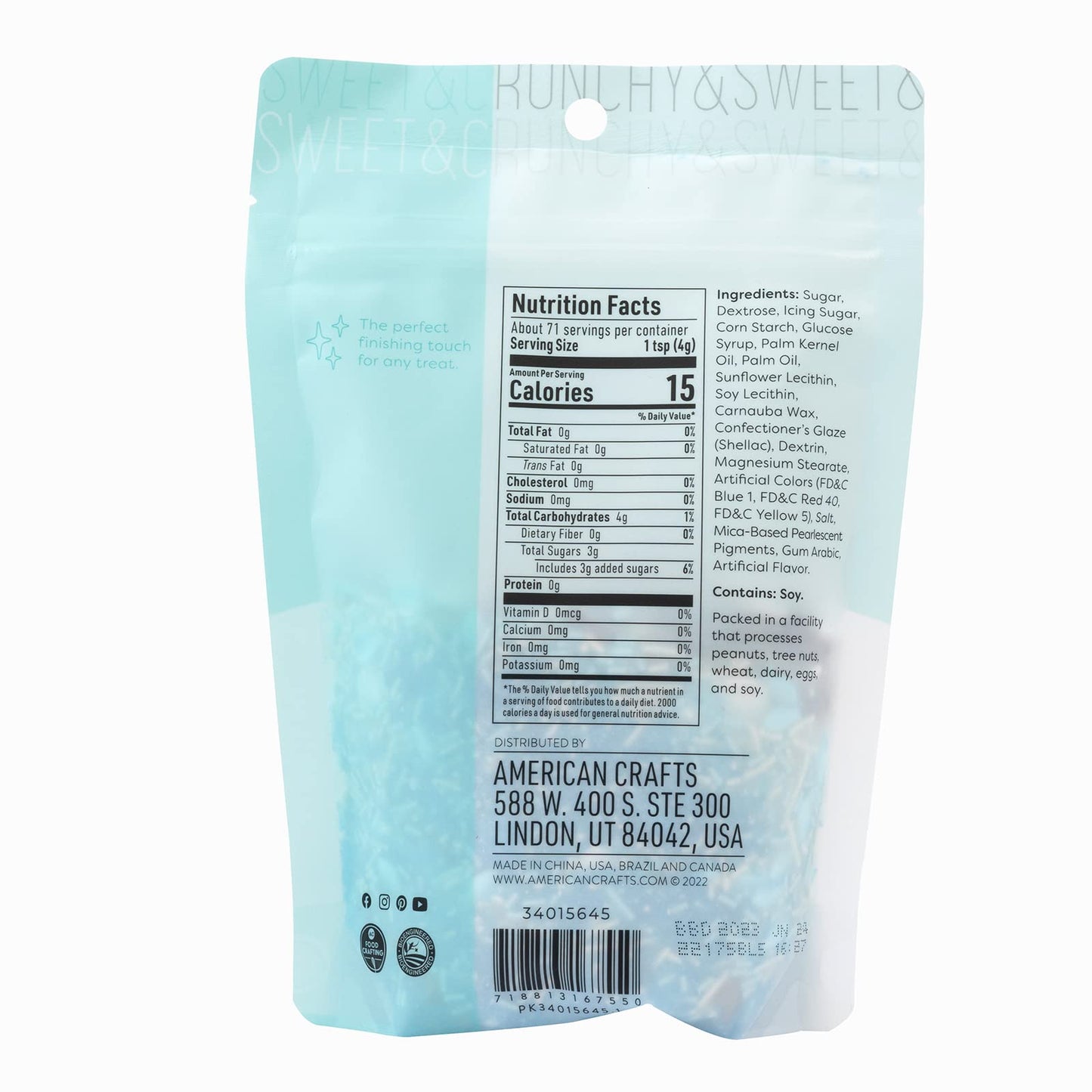 Sweetshop, Sprinkle mix - 10 ounce, Ocean Potion, Edible Sprinkles, fancy sprinkles for Baking and Decorating, use on Cupcakes,