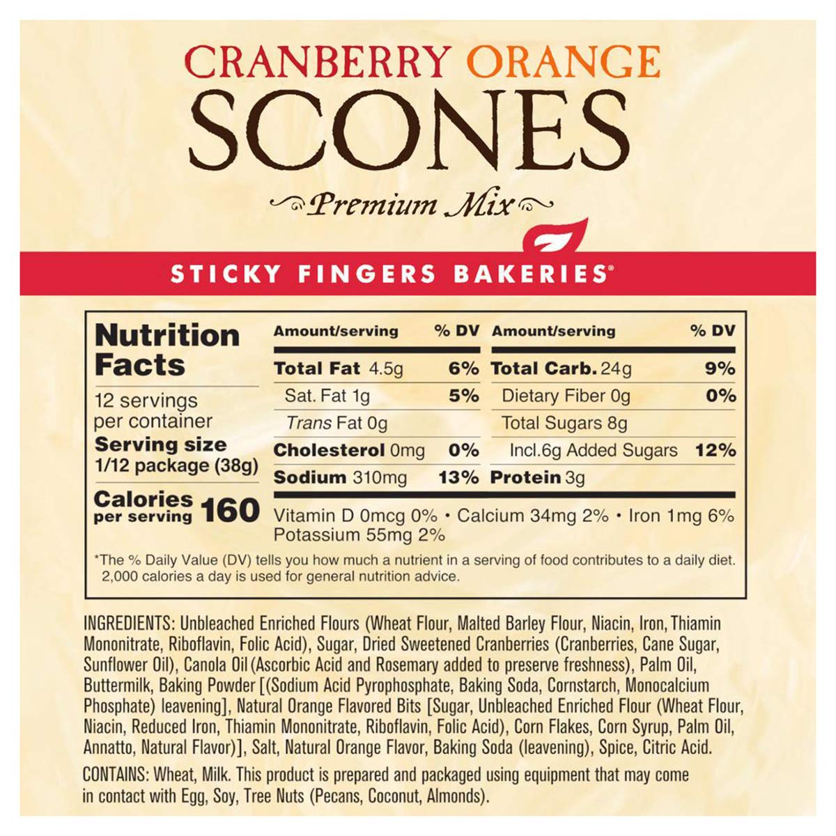 Scone Mix - Cranberry Orange - 16Oz (454G)