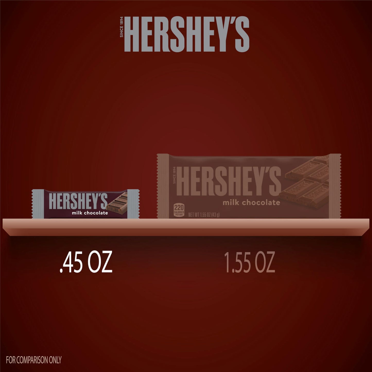 HERSHEYS Milk Chocolate Snack Size  Candy Bars  11.25 oz (25 Pieces)