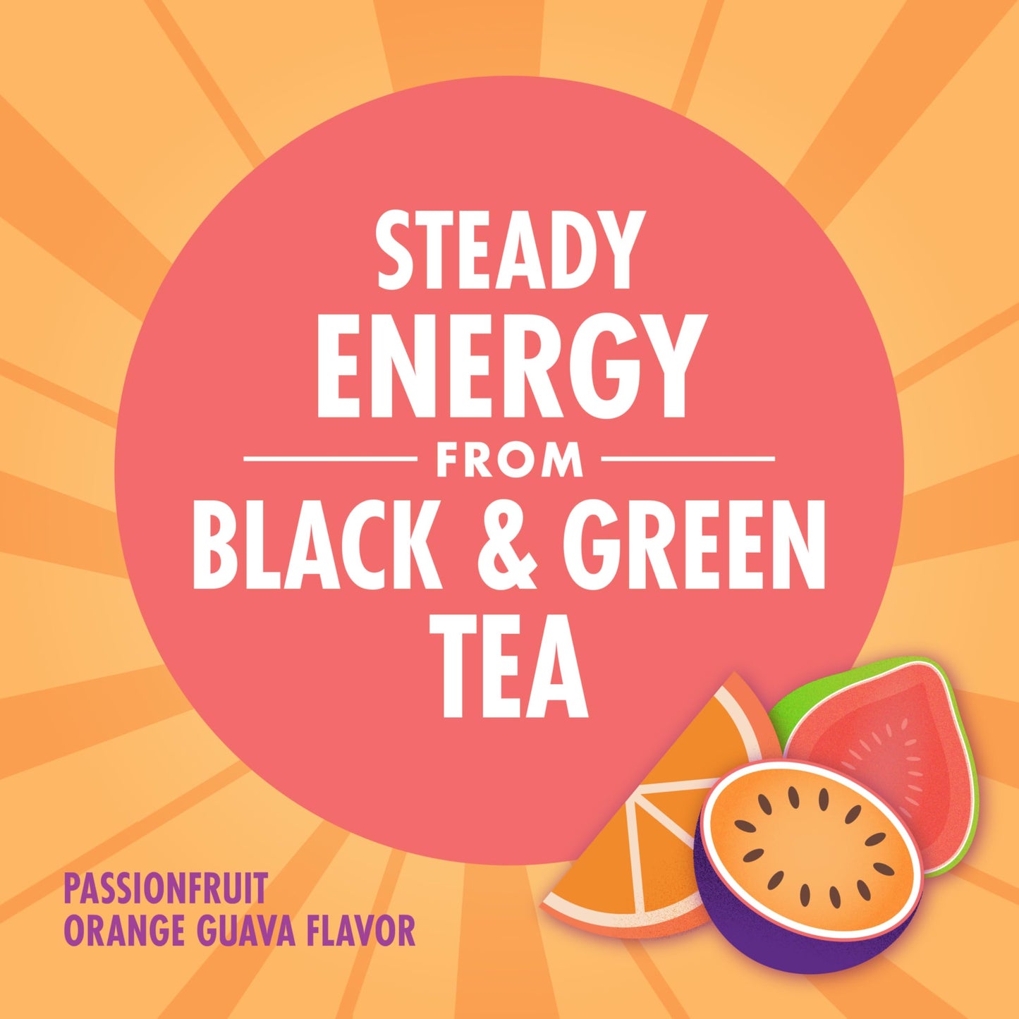 V8 Energy Drink, Passionfruit Orange Guava, 8 Fl Oz Can, Pack of 24