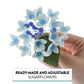 Global Sugar Art Hydrangea Blossoms Spray Sugar Cake Flowers, Blue/Purple, 4 Count By Chef Alan Tetreault