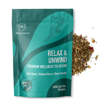 Organic Chamomile Tea - Calming Herbal Sleep Tea With Passion Flower, Spearmint, Lemon Balm And Lavender - Non-Gmo Mint Tea - Re