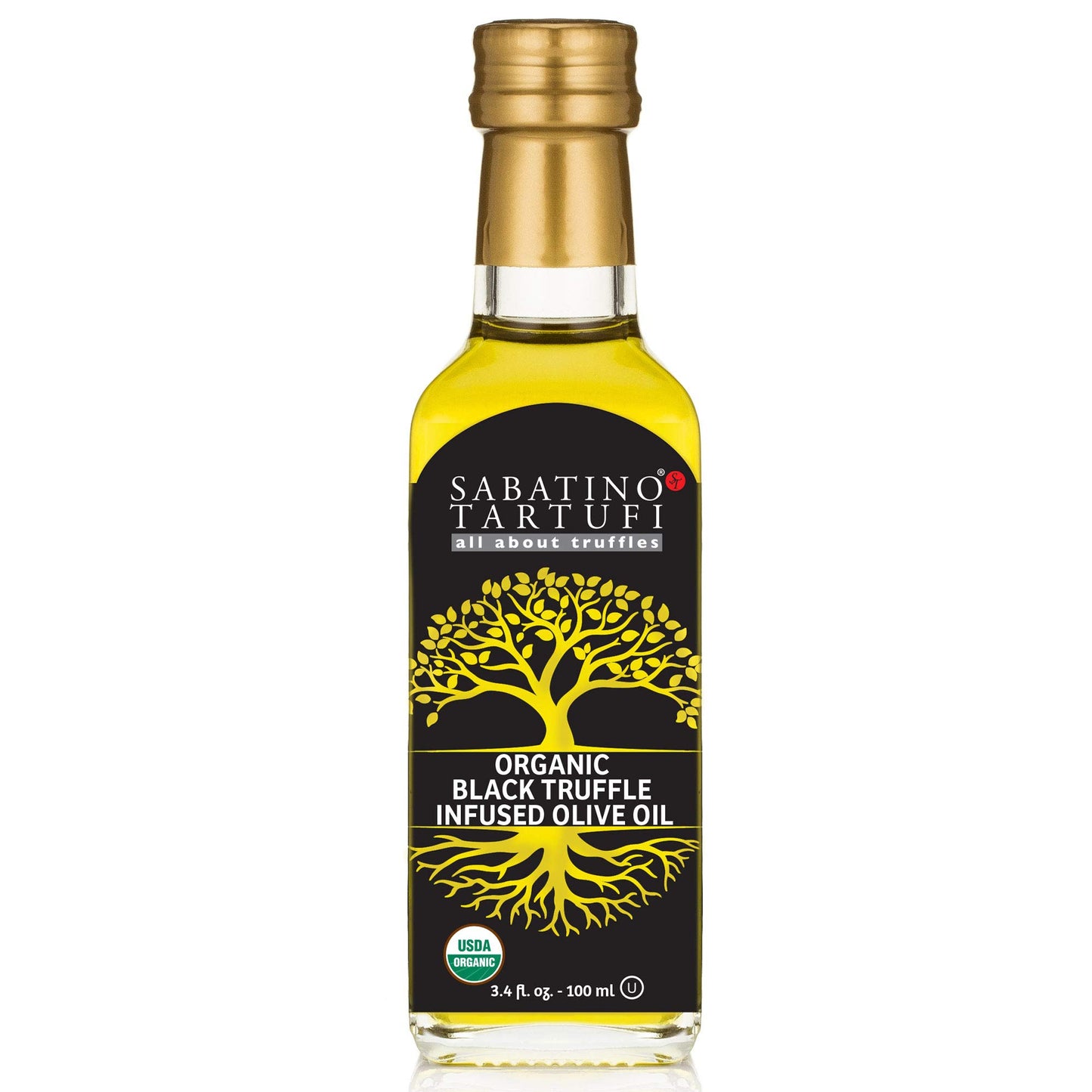 Sabatino Tartufi Sabatino, Oil Truffle Black Organic, Organic Black Truffle Flavor, 3.4 Ounce