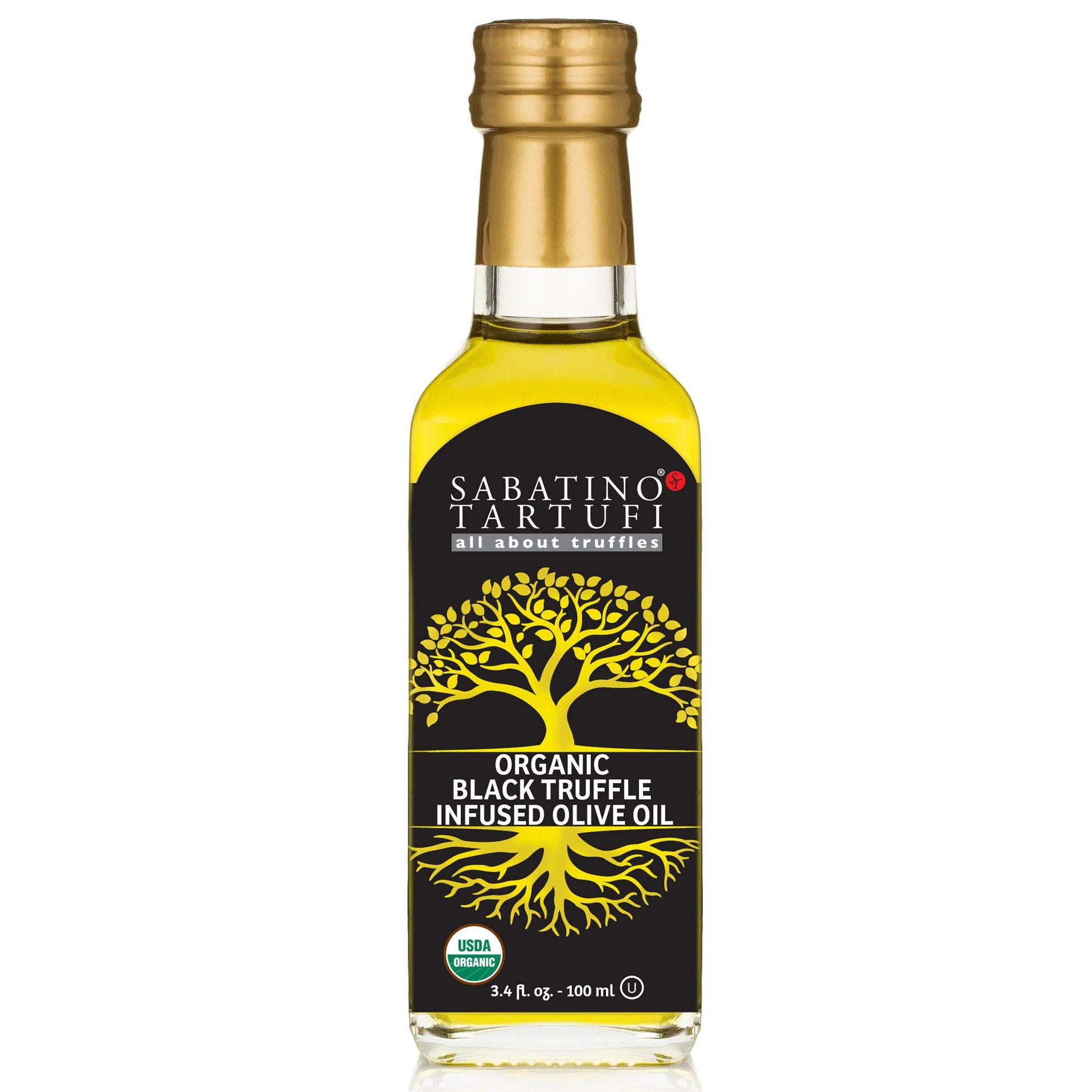 Sabatino Tartufi Sabatino, Oil Truffle Black Organic, Organic Black Truffle Flavor, 3.4 Ounce