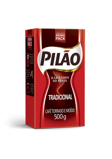 Pilao Roasted & Ground Coffee, Caf   Pilo Torrado E Mo  Do, 17.6 Oz, 500 G