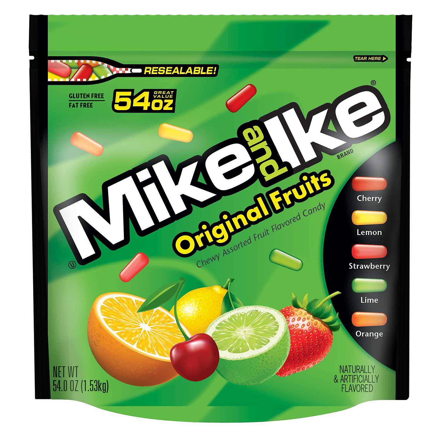 Mike & Ike Chewy Assorted Fruit Flavored Candies, 54 Oz