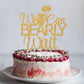 We Can Bearly Wait Baby Shower Cake Topper, Baby Bear Theme Baby Shower Gender Reveal Party Decoration Supplies Gold Glitter.