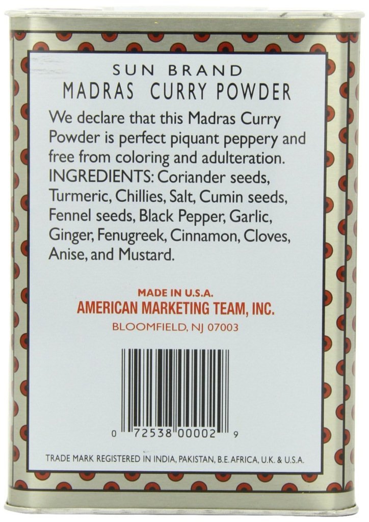 Sun Brand Madras Curry Powder, 1 Pound (Pack Of 1)