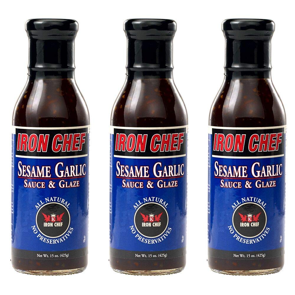 Iron Chef Sesame Garlic Sauce and Glaze,, 3 Count (pack Of 3)