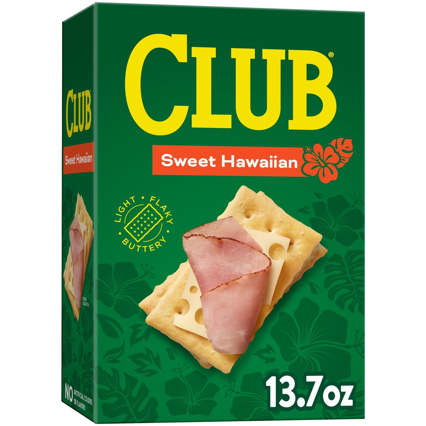 Club Crackers, Lunch Snacks, Snack Crackers, Sweet Hawaiian, 13.7oz Box (1 Box)
