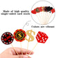 Boao  card-style Theme Party Decorations - 48 Count Bamboo Cupcake Toppers, Red, Playing Card Toothpicks for Birthdays and Celebrations