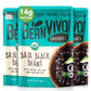 BeanVIVO Plant-Based Protein Baja Black Beans, 10 oz (Pack of 3), Gluten-Free, Good Source of Fiber, Plastic Packaging