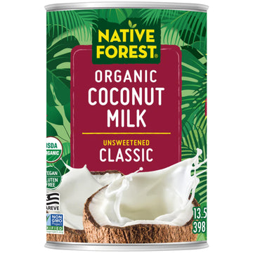 Native Forest Organic Coconut Milk Unsweetened - Coconut Milk Canned, Unsweetened Organic, Classic - 13.5 Fl Oz (Pack of 12)