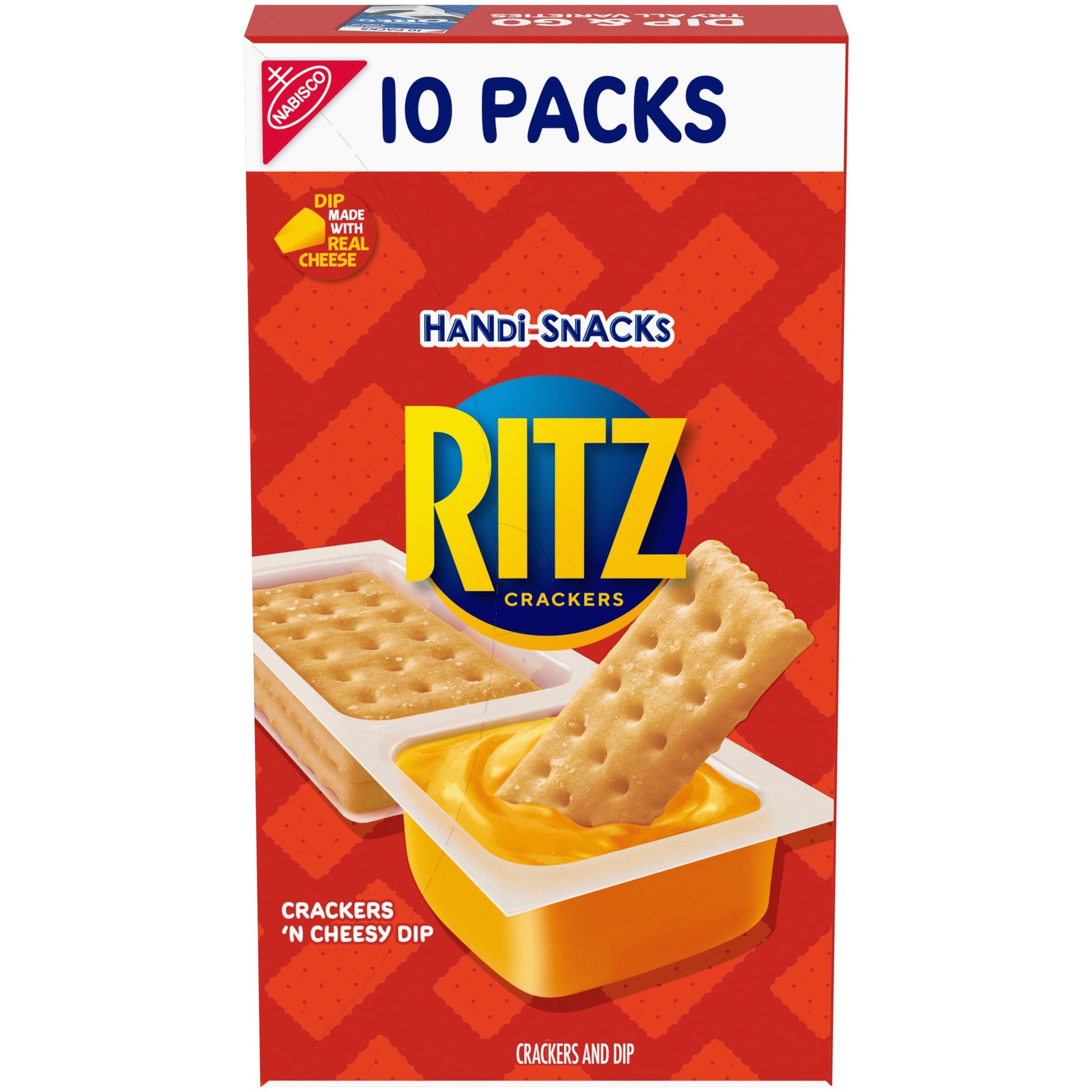 Handi-Snacks RITZ Crackers N Cheesy Dip Snack Packs, 10 Snack Packs