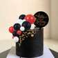 Gyufise 30Pcs Ball Cake Topper Decorations Mini Balloons Cake Topper Sticks Foam Balls Cake Picks Cake Topper Balls Cake Decorat