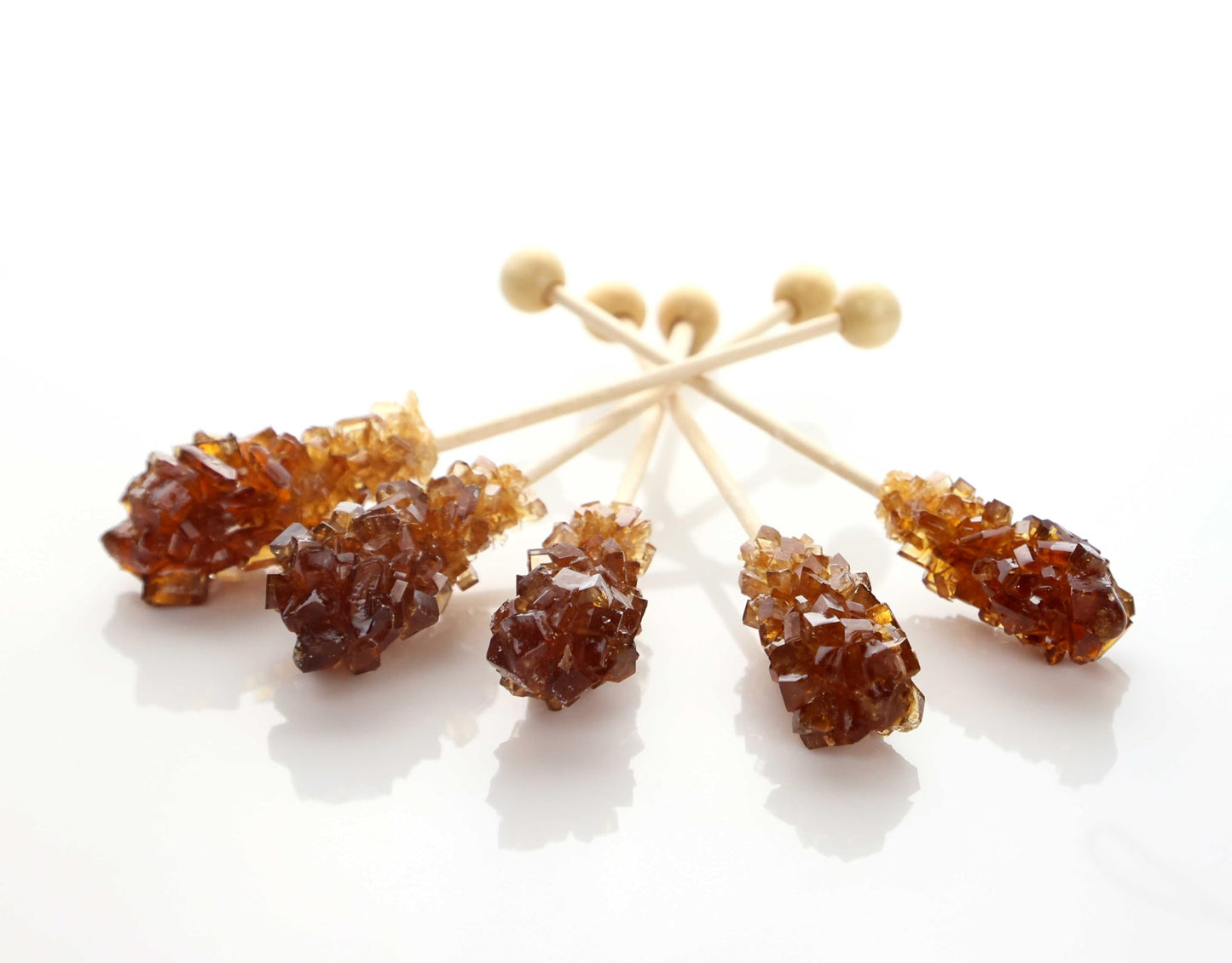Brown Sugar Sticks Individually Wrapped Perfect For Coffee Tea And Drinks, Barista Swizzle Sticks And Rock Candy Crystals, 25 Pieces