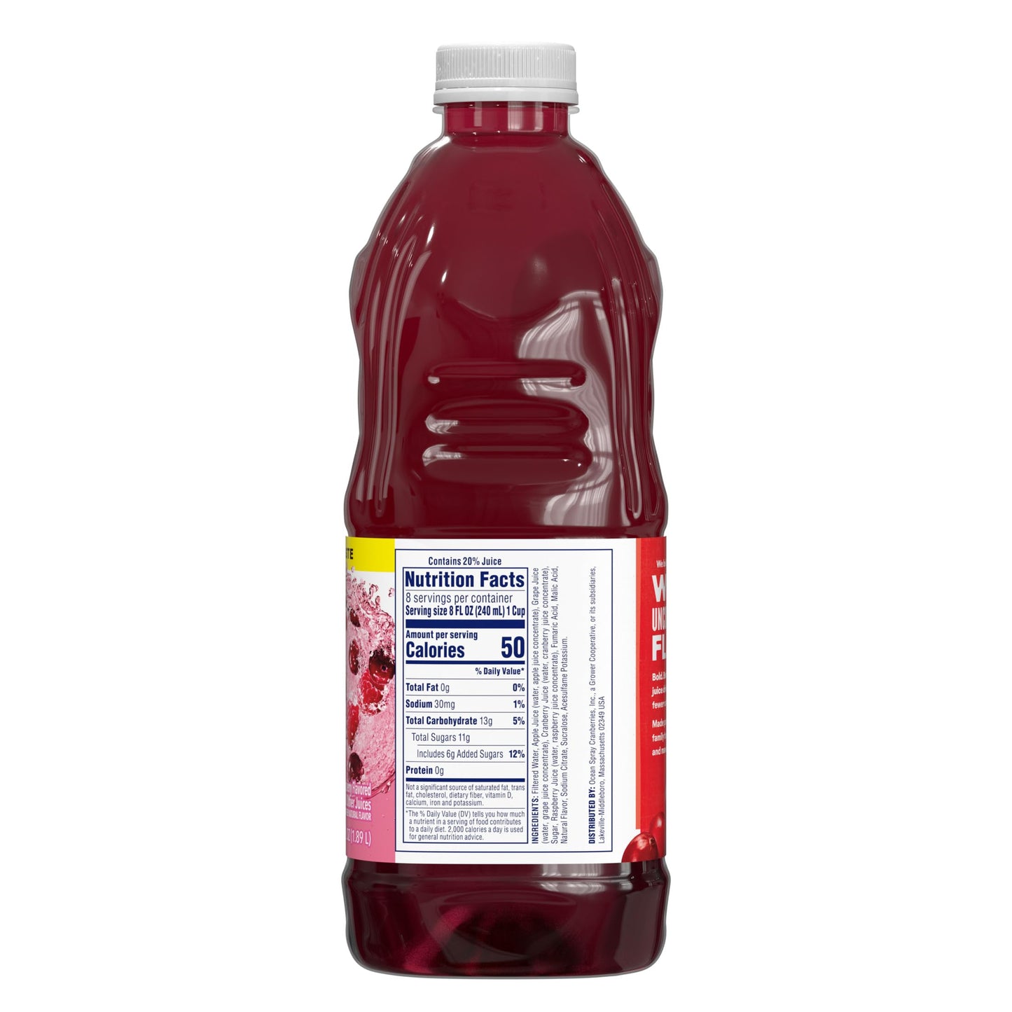 Ocean Spray Cran-Raspberry Juice Drink, 64 Fl Oz Bottle, Pack of 1, Model 031200350275