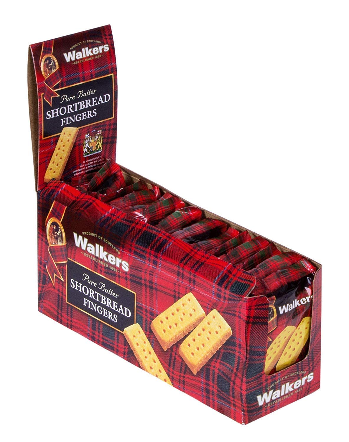 Walkers Shortbread Fingers Shortbread Cookies Snack Packs, 15 Count (Pack of 2)