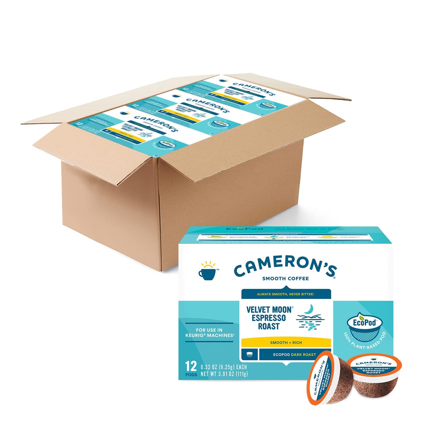 Cameron s Coffee Single Serve Pods, Velvet Moon, 12 Count (Pack of 6)