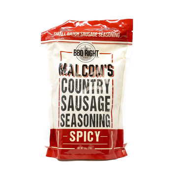 Malcoms Spicy Country Sausage Seasoning, Use with Pork, Beef, Lamb, Wild Game, Venison, and Other Meats, Championship Breakfast