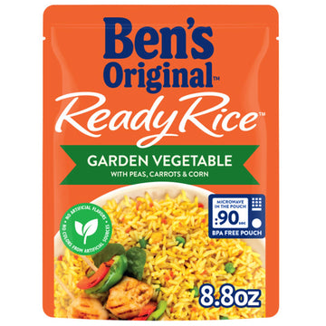 BENS ORIGINAL Ready Rice Garden Vegetable Flavored Rice, Easy Dinner Side, 8.8 oz Pouch