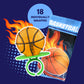 Needzo Basketball Lollipop Rings Party Favors, Sports Ball Shaped Candy Goodie Bag Fillers for Birthdays, 18 Suckers