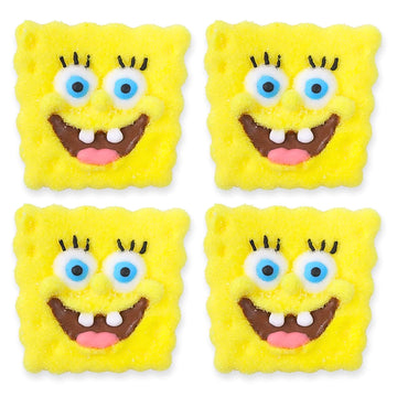 SpongeBob SquarePants Candy, Giant Sugar Coated Marshmallows, Individually Wrapped Party Favors, 4 Count Box