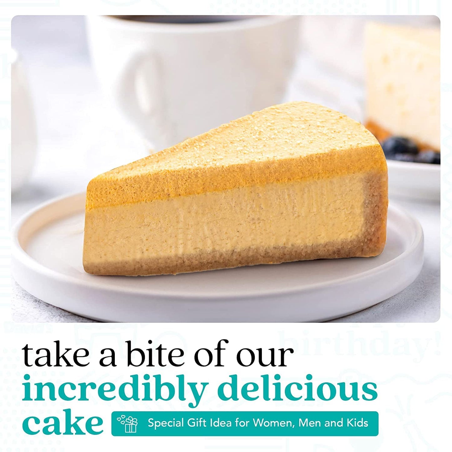 Davids Cookies Pumpkin Cheesecake - Gourmet Pumpkin Spice Cheesecake, Freshly Baked, Pre-Sliced 14 Pieces, 10 Inches