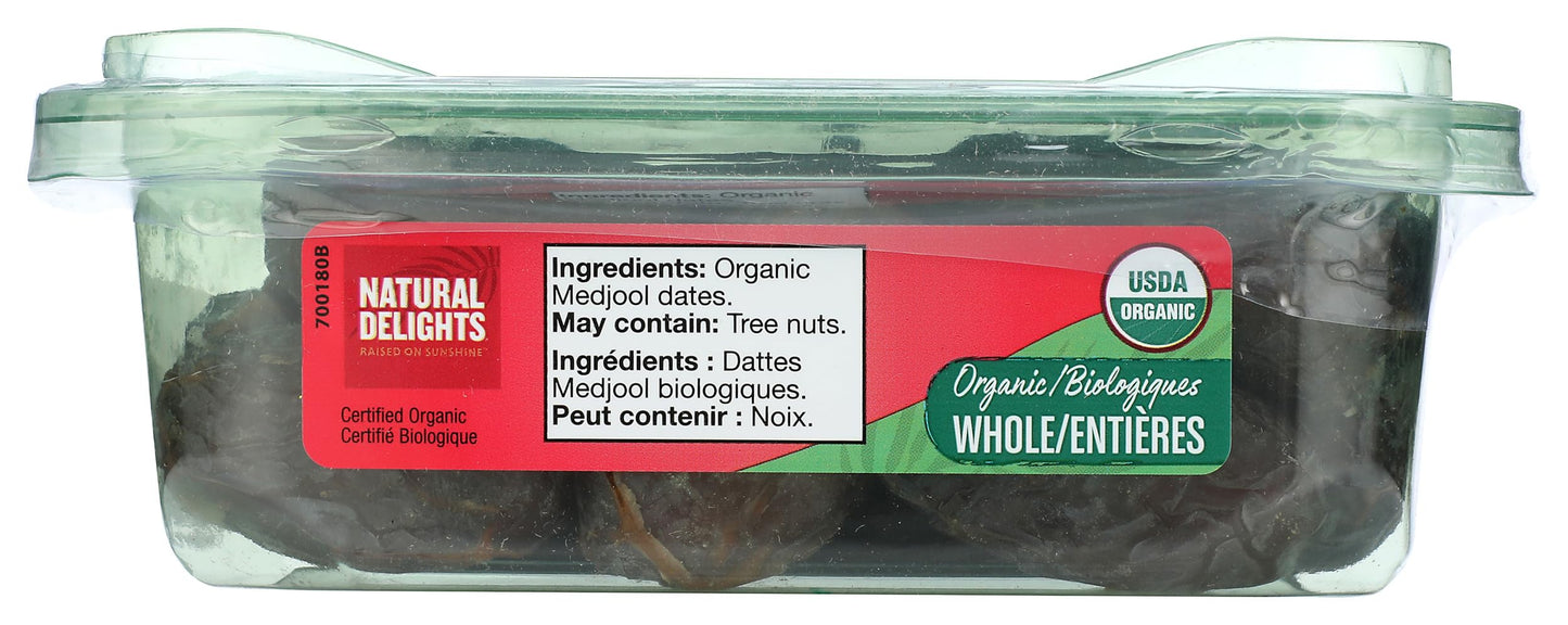 Natural Delights Fresh Medjool Dates (1 lb.) | Great Snacks for Adults and Kids | Non-GMO Verified | Superfood | No Sugar Added