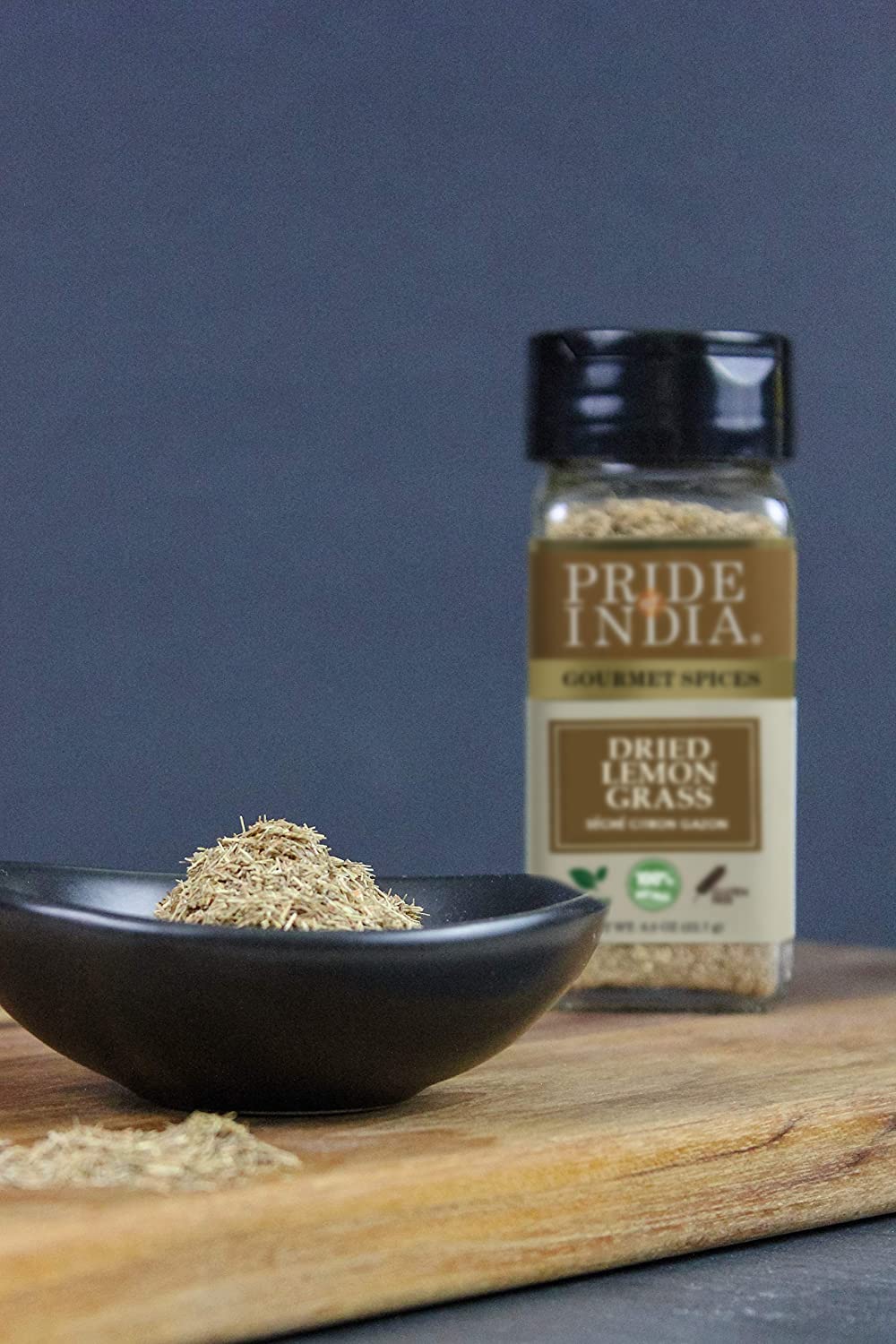 Pride Of India - Natural Lemongrass Fine Cut & Sifted - 0.8 Oz (22.7 Gm) Small Dual Sifter Jar -Certified Pure And Authentic Ind
