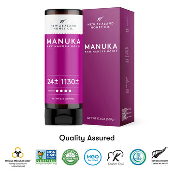 New Zealand Honey Co. Pure Manuka Honey Umf 24+ | 17.6Oz | 500G Raw Honey
