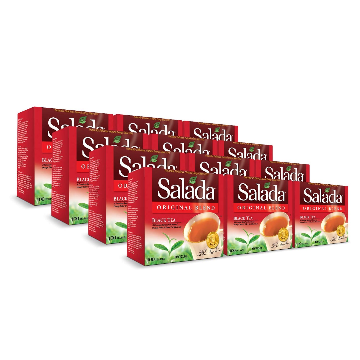 Salada Black Tea Bags, Bold & Strong, 100 Count (Pack of 12), Naturally Flavored, Rich in Antioxidants, Caffeinated Tea