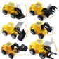 Nevperish 18 Pcs Construction Cake Toppers Vehicles Cake Decoration Set Excavator Tower Crane Cupcake Topper Traffic And Road Si