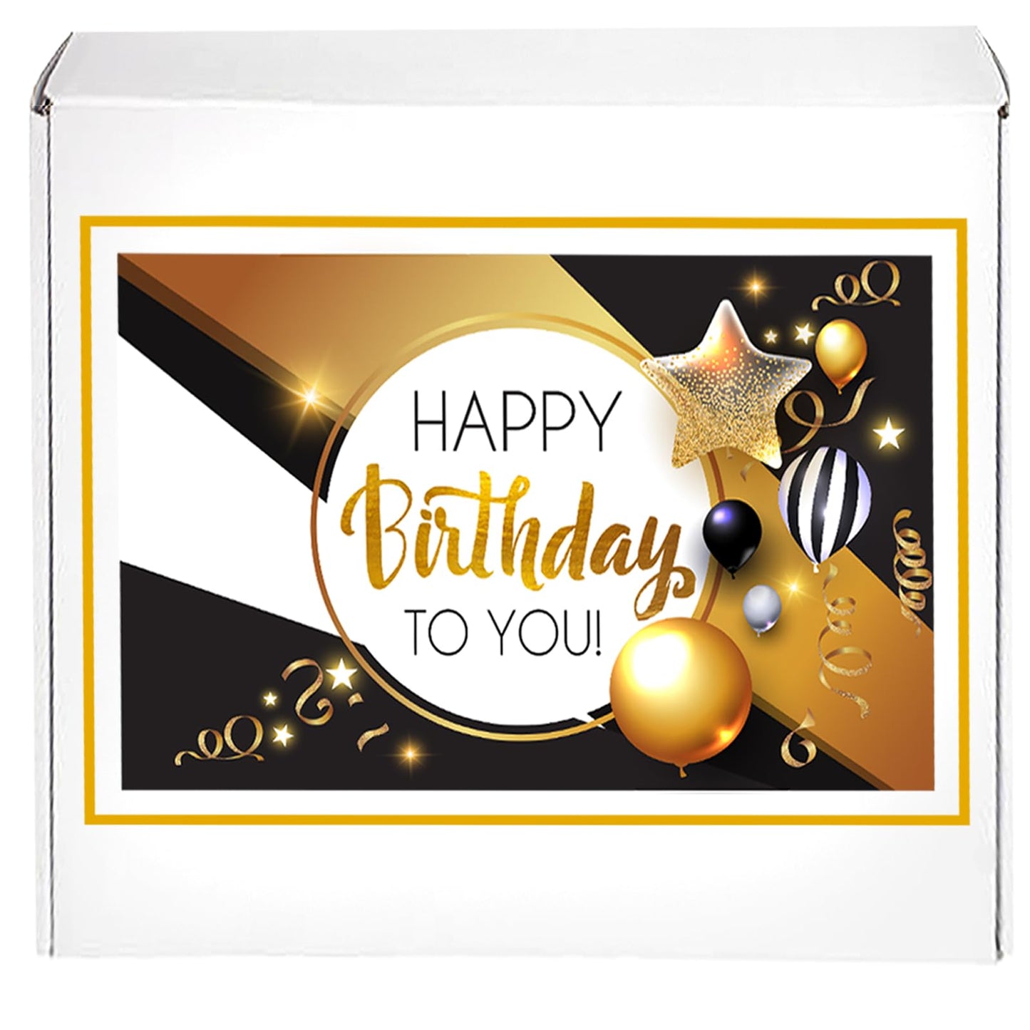 Happy Birthday Cookies Bulk 24 Pack Individually Wrapped Party Favors Food Gold For Men Women Kids Gift Basket | Gourmet Decorated Sugar Cookie | Nut-Free