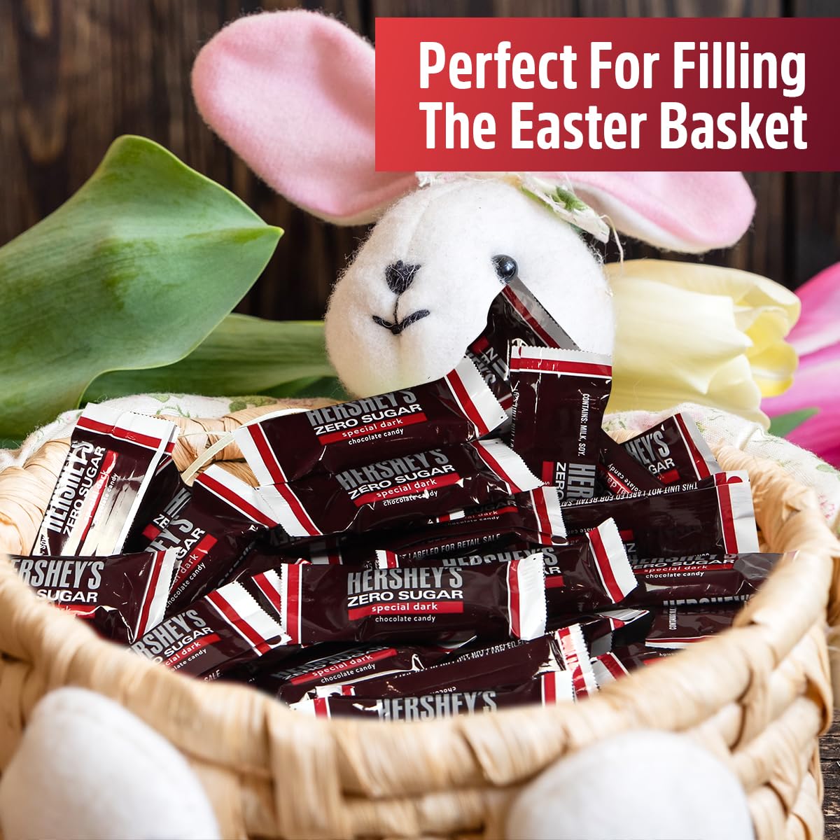 hersheyZero sugar - 2 pounds - Special Dark Chocolate Candy Bulk Pack Individually Wrapped Hershy Sugar Free Chocolate Candy Bar Snack Size for Office Cravings.