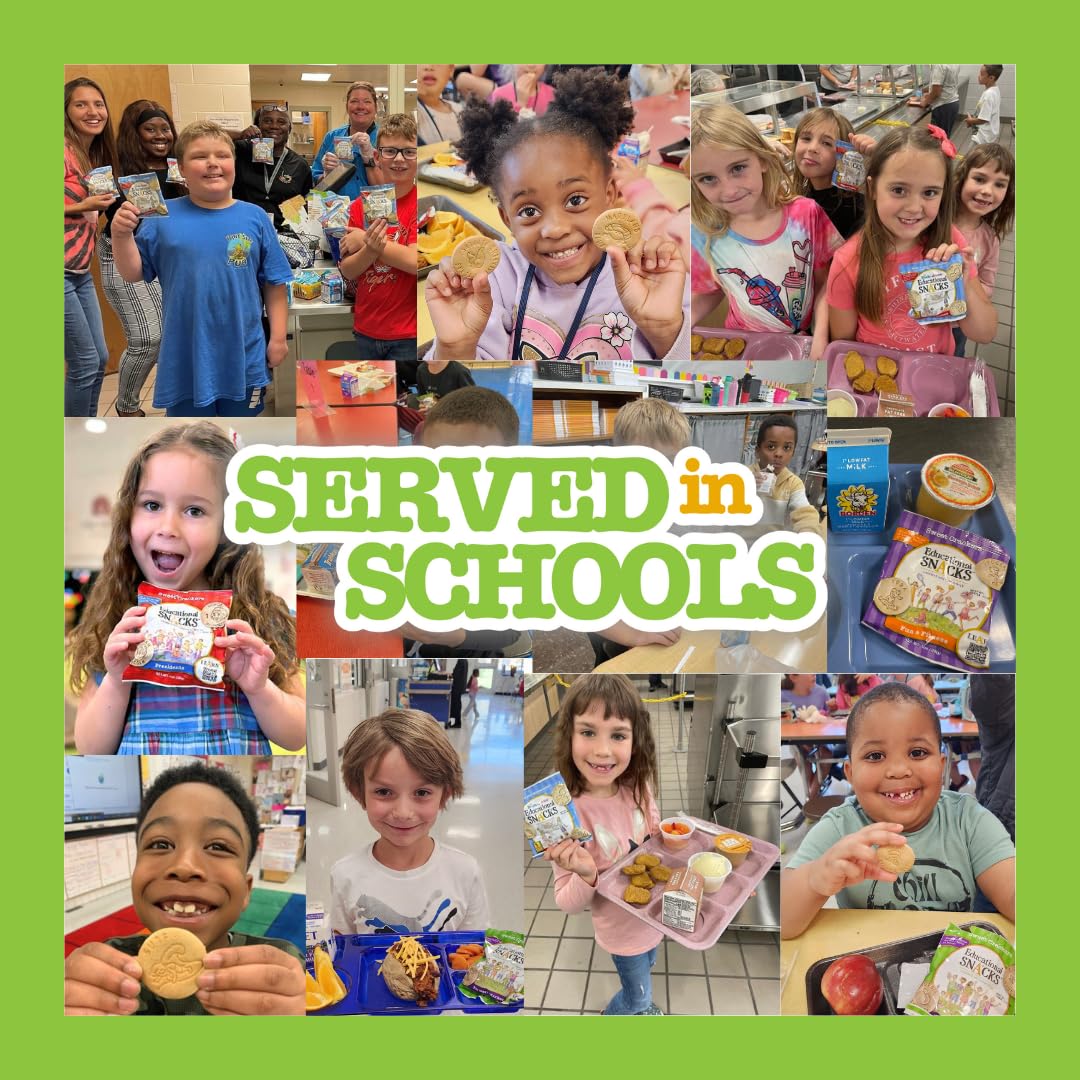 DICK & JANE EDUCATIONAL SNACKS – Nut-Free Snacks for Kids, 120-Pack, All-Natural, Farmers Market Edition