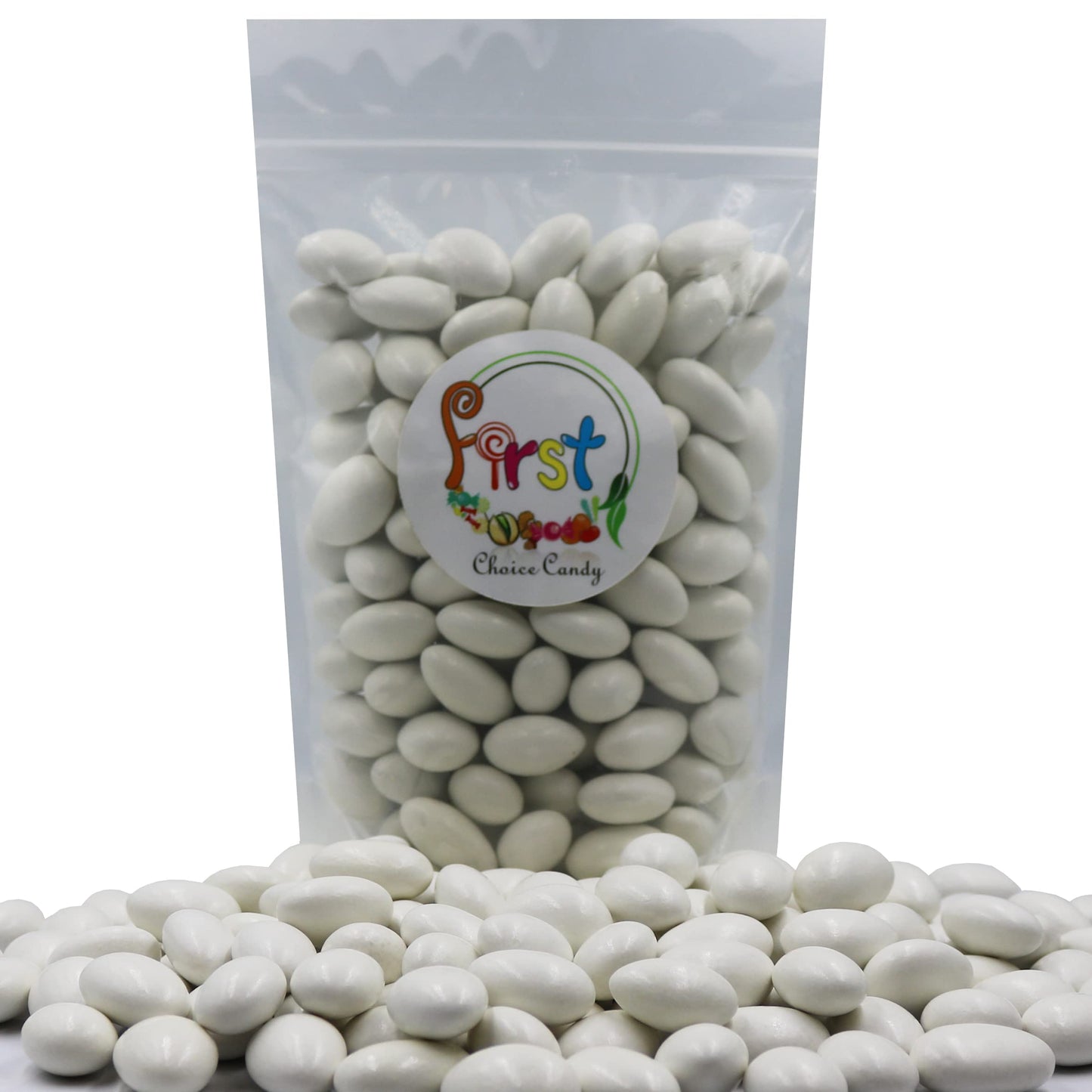 FirstChoiceCandy Jordan Almonds (2 Pound (Pack of 1), White)
