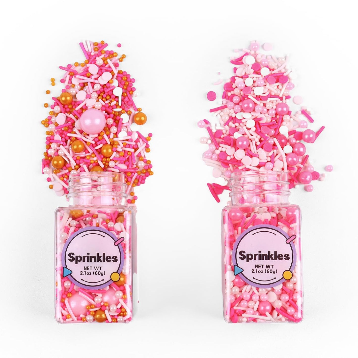 Edible Pink Sprinkle, Valentines Sprinkles Dessert Decorating, Confetti Sprinkle, Pearl Sprinkle, Pink Jimmies Sprinkle For Cake