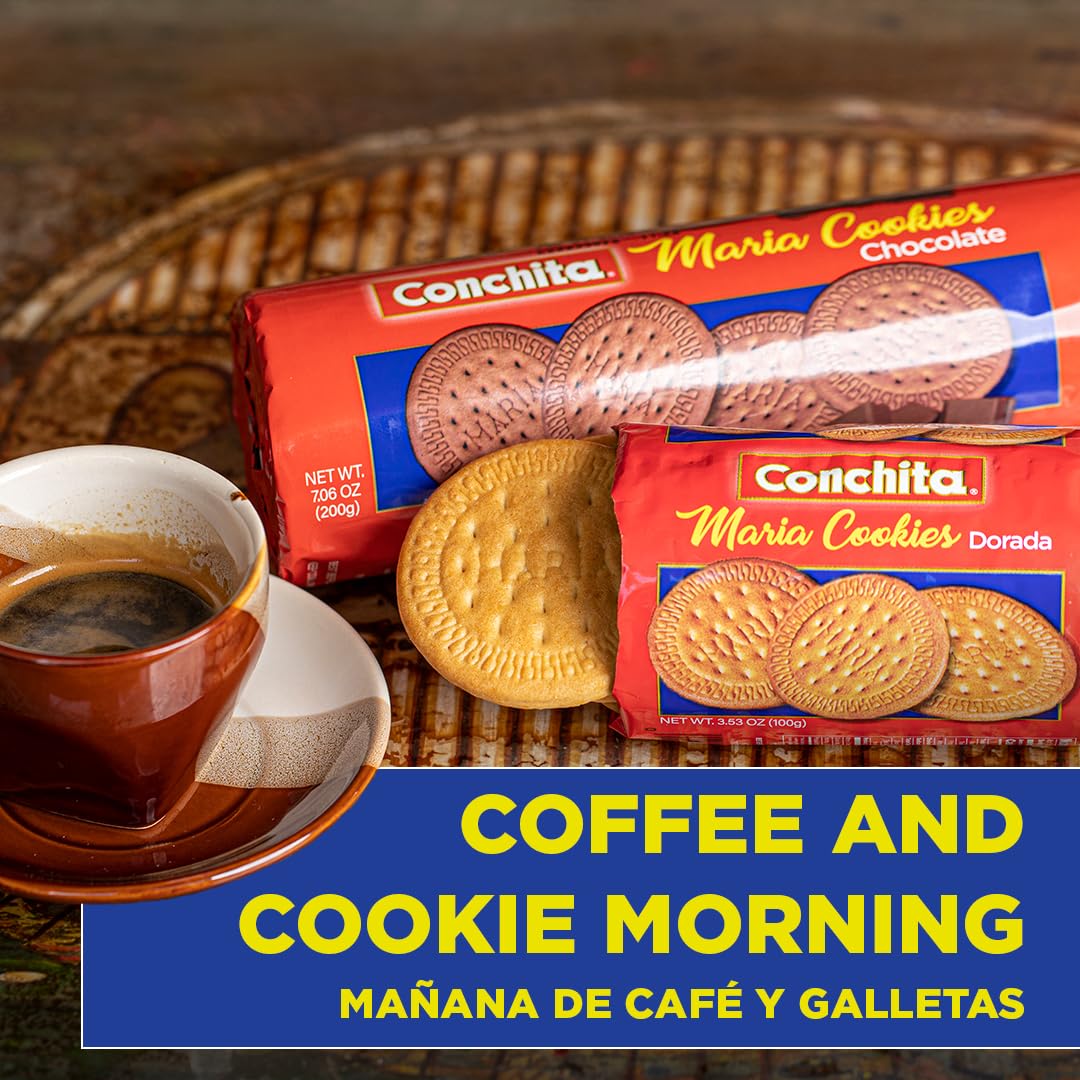 Conchita Maria Dorada Cookies - Versatile Snack, Dessert, or Breakfast Food - 7 oz (Pack of 5)