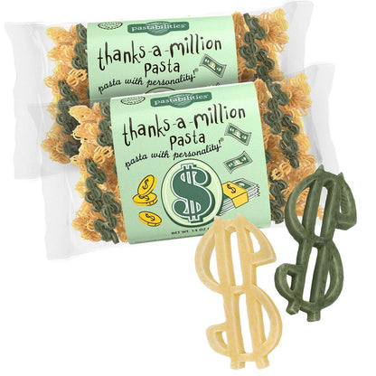 Pastabilities Fun Shaped Pasta for Kids - Thanks a Million - Dollar Sign Fun Theme, Non-GMO Natural Wheat and Vegetable Pasta, A