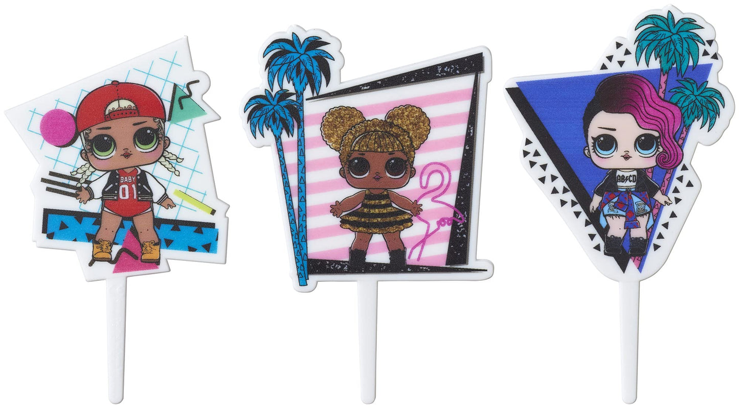 DecoPac Cake Topper L.O.L. Surprise! Born to Sparkle, Plastic, Pink and Purple, Model 27139