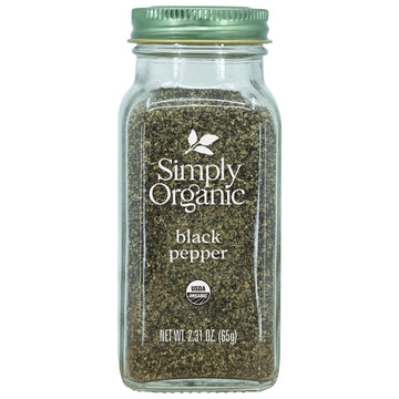 Simply Organic Black Pepper, Medium Grind, Certified Organic | 2.31 oz | Pack of 3 | Piper nigrum L.